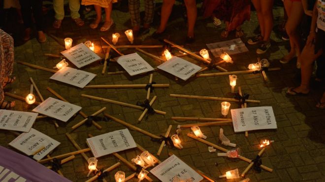 Protesto contra mortes de mulheres no Rio Grande do Norte