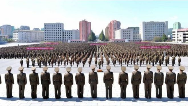 最近，朝鲜不断举行反美集会。