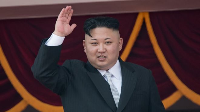 Picha ya Kim Jong-Un iliyopigwa April 15, 2017