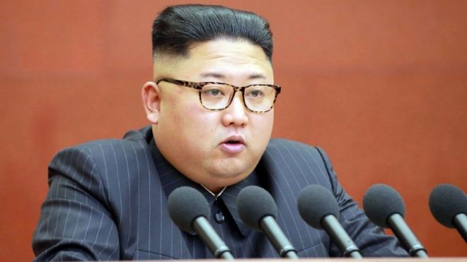 The stolen documents reportedly include a plan to kill North Korean leader Kim Jong-un, pictured on 7 October, 2017