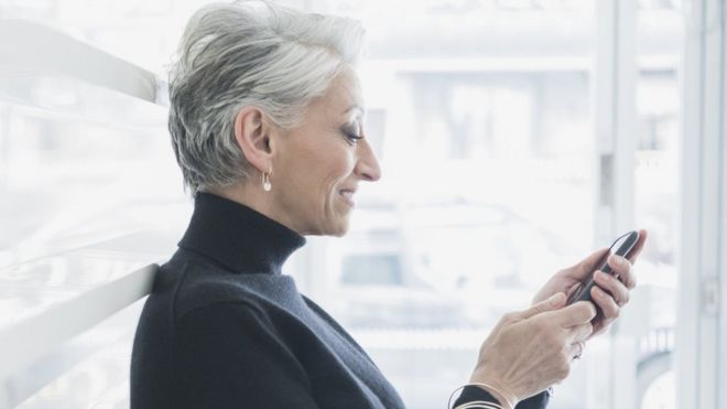 Woman on smartphone