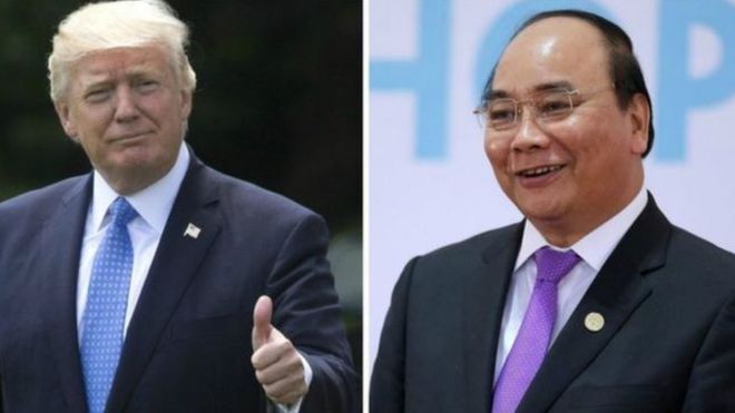 Thủ tướng Nguyễn Xuân Phúc là lãnh đạo đầu tiên tại Đông Nam Á gặp ông Trump từ khi ông nhậm Trump nhậm chức.