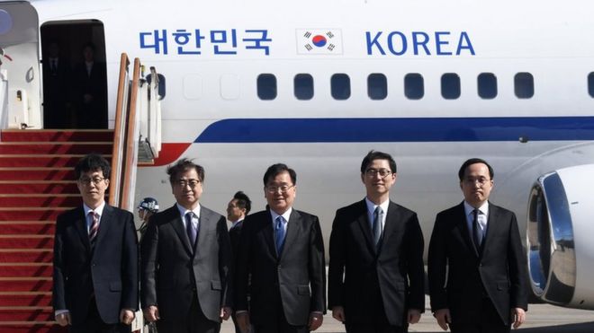 Kiongozi wa Korea Kaskazini Kim Jong-un Akutana na Ujumbe Kutoka Korea Kusini