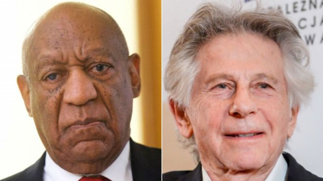 Bill Cosby (left) and Roman Polanski. Archive photos