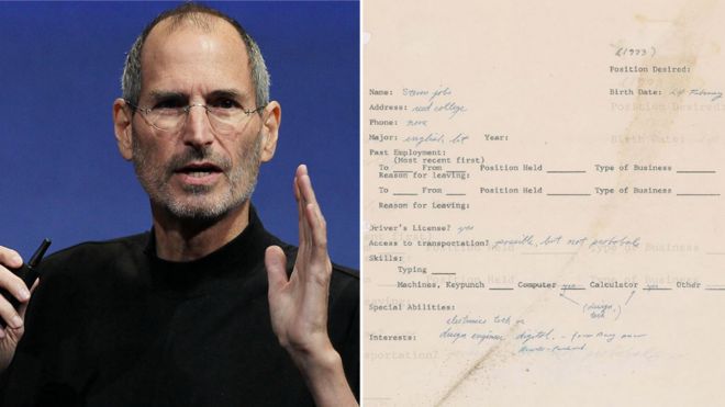 Steve Jobs e o formulário de pedido de emprego