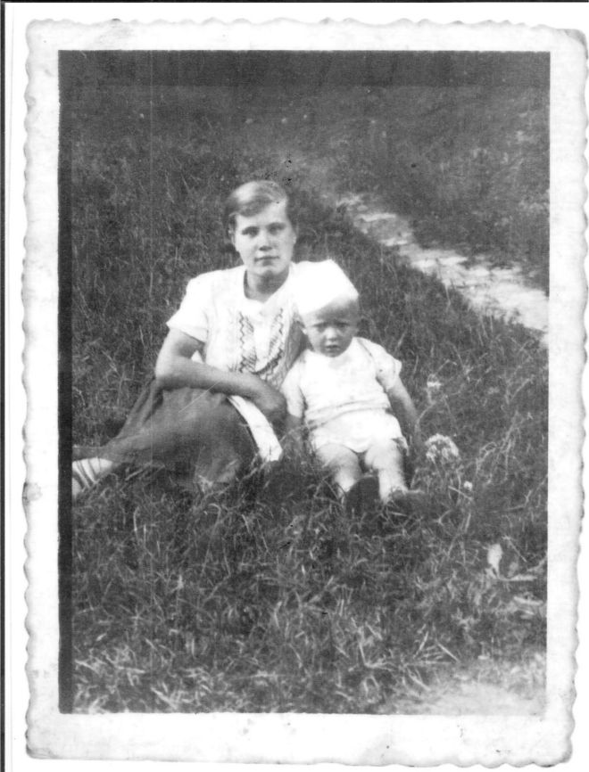 With her cousin in 1938, her final peaceful summer before the invasion of Poland by Hitler and Stalin
