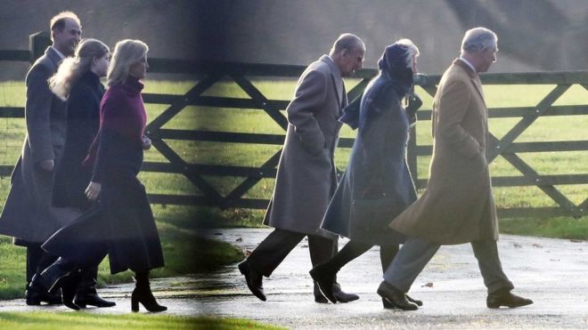 Royals leaving for church