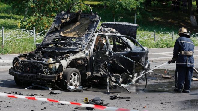 Car blast in Kiev kills a high-ranking Ukrainian military intelligence official