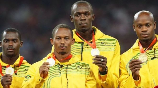 2008-இல் தங்கம் வென்ற ஜமைக்கா அணி