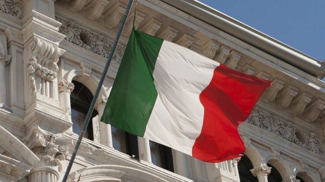 Bandeira italiana em Trieste