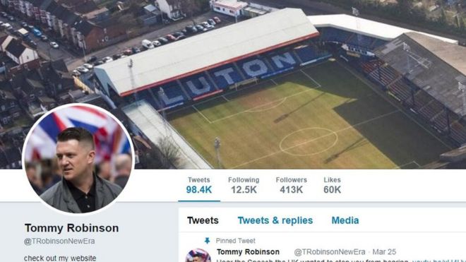 Tommy Robinson Twitter account