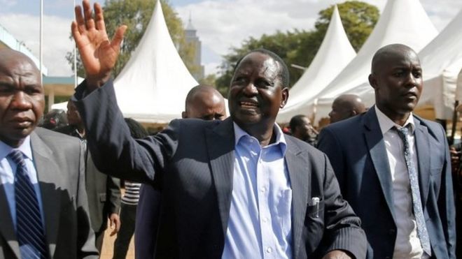 Kenyan opposition leader Raila Odinga