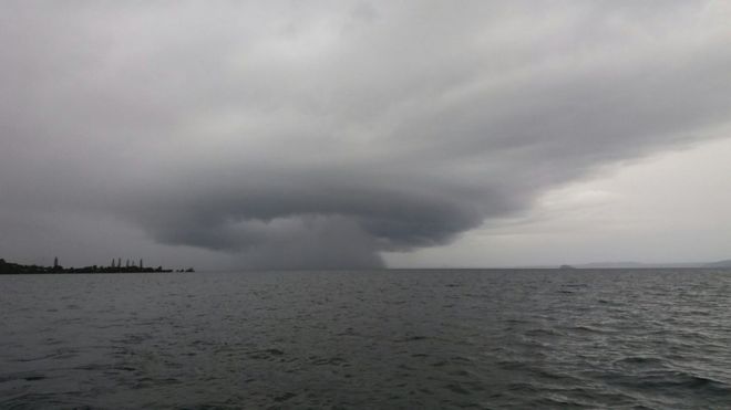 Picture of approaching Cyclone Cook taken from Lake Taupo on 13 April 2017