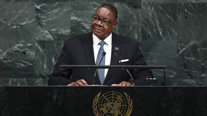 O presidente de Malauí, Peter Mutharika