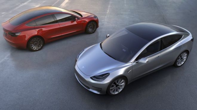 Tesla Model 3 cars