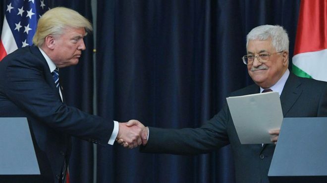 Donald Trump and Mahmoud Abbas - 23 May