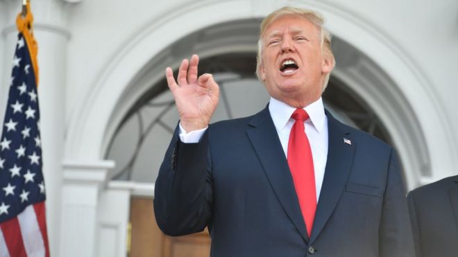 Donald Trump Bedminster National Golf Club in New Jersey 10 August 2017