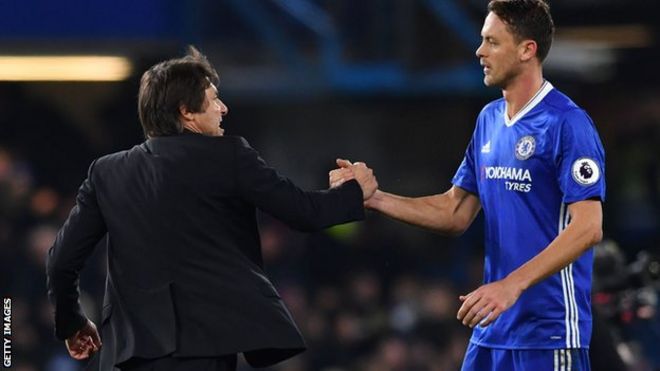 Nemanja Matic and Antonio Conte