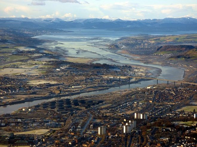 Erskine Bridge, Firth of Clyde and Argyll hills