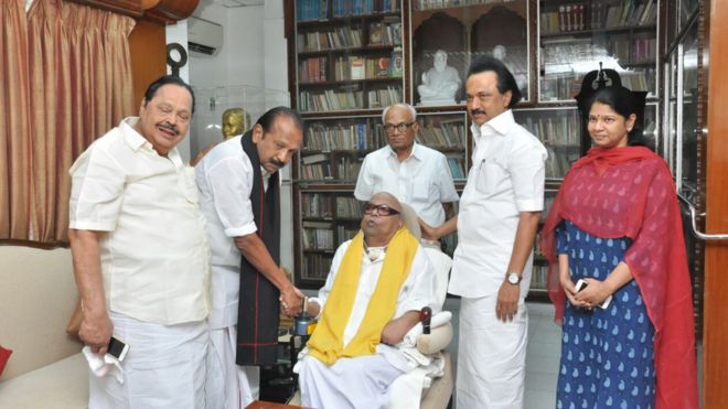 தி.மு.க. தலைவர் கருணாநிதியை சந்தித்த வைகோ