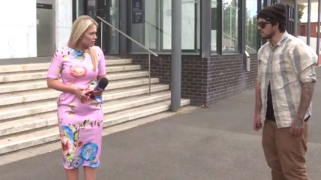 Journalist Maggie Raworth is confronted by the man