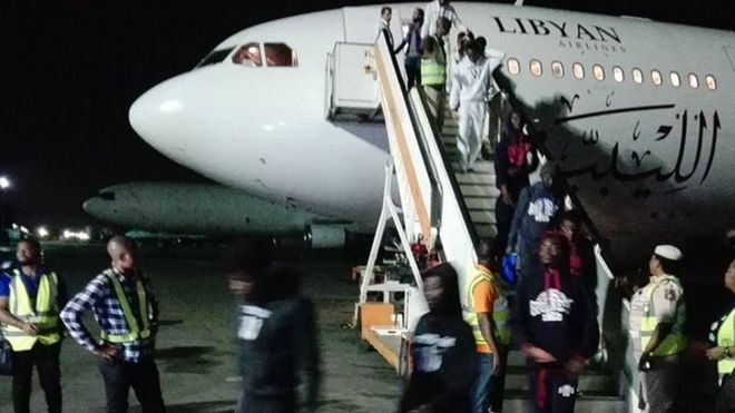 Nigerians arrive home
