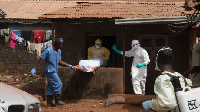 Ebola burial team in Freetown, Sierra Leone (file picture)