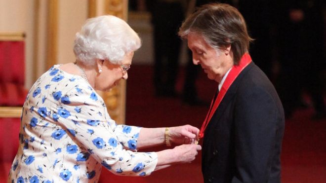 The Queen and Paul McCartney