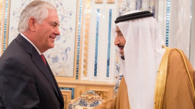 تيلرسون يجتمع مع وزراء خارجية الدول المقاطعة لقطر في السعودية