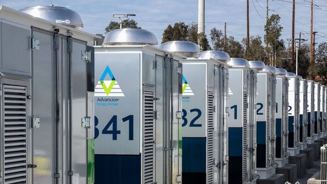 Almacenaje de energía en baterías de litio (Foto: AES Energy Storage)