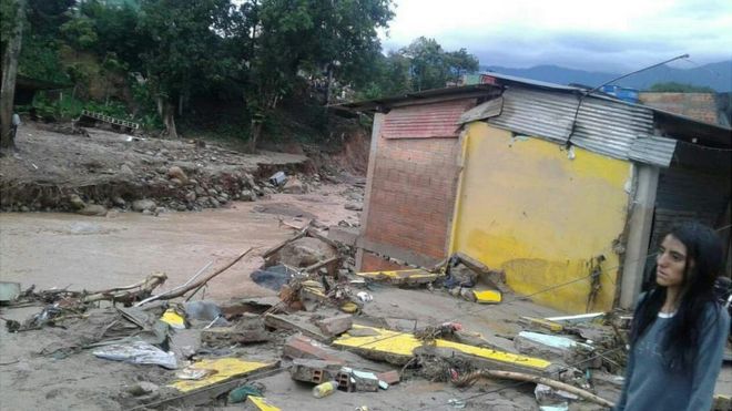 Casa afectada por el deslave.