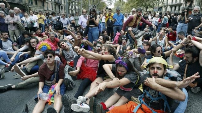 Catalan demonstrators