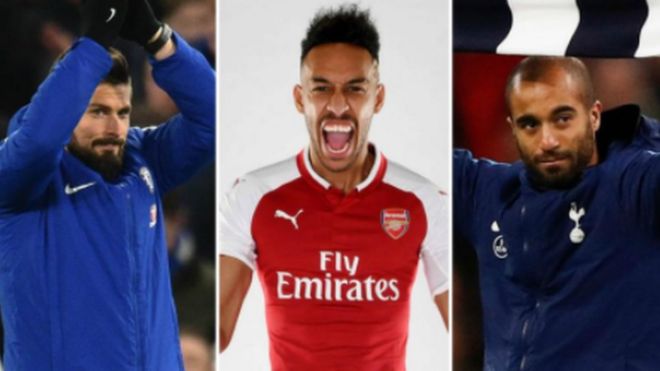 Baadhi ya wachezaji waliohamia katika timu mpyakatika dirisha la uhamisho la mwezi januari nchini Uingereza