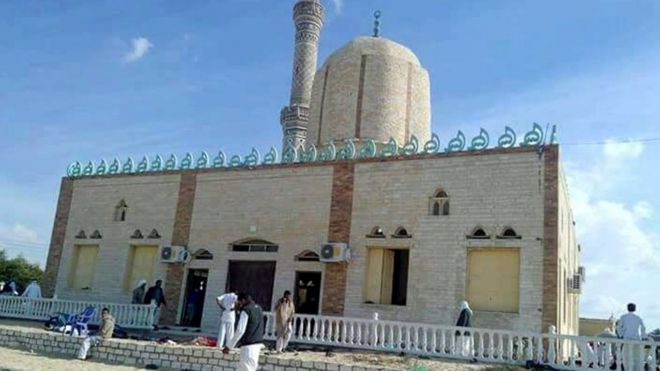 The militants targeted a mosque near al-Arish