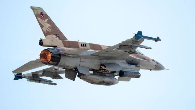 File photo showing an Israeli Air Force F-16 I fighter jet taking off at the Ramat David Air Force Base (28 June 2016)