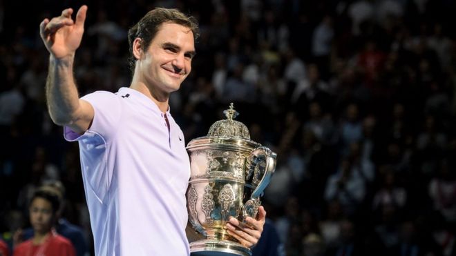 Federer ameshinda vikombe saba mwaka 2017 ikiwemo Wimbledon na Australian Open