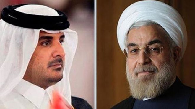 رئیس جمهور ایران و امیر قطر