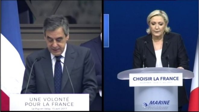 Bài phát biểu của bà Le Pen và ông Fillion đều có đoạn về "ba biên giới hàng hải"