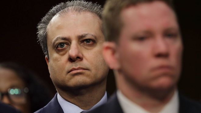 Bwan Bharara alisema kuwa alifutwa baada ya kukataa kuchukua simu ya tatu ya Trump.