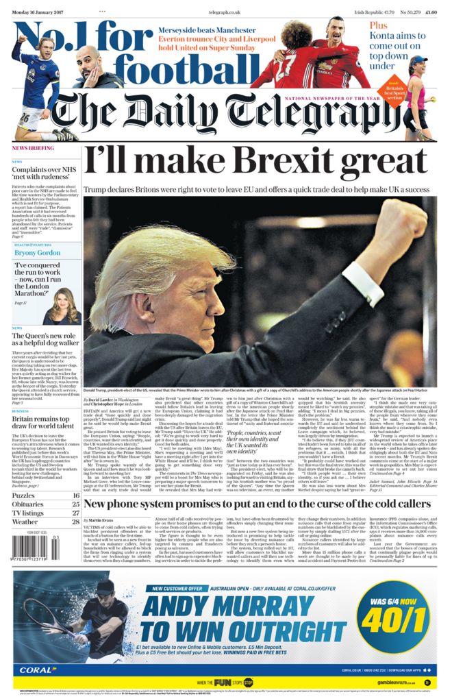 Daily Telegraph - 16/01/2017