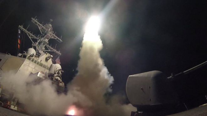 Удар крылатыми ракетами по Сирии