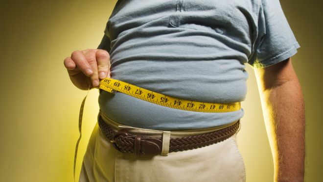 Homens com cintura de 94 cm tinha 13% maior risco de câncer de próstata agressivo do que homens com cintura de 84 cm