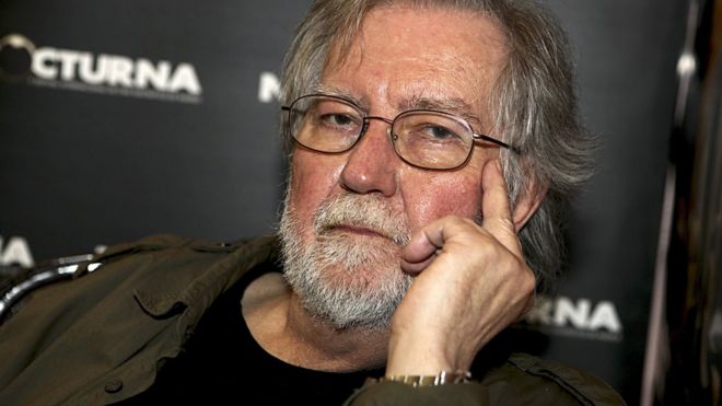 A handout photo shows US filmmaker Tobe Hooper during an interview in Madrid, Spain, in 2014