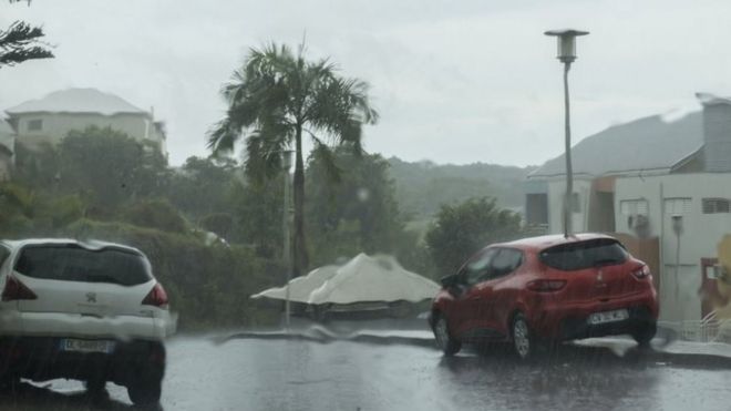 Lluvias en la isla Antigua