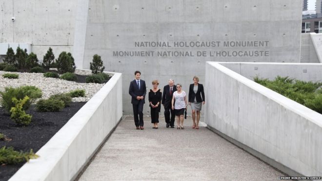 Prime Minister Trudeau attends the opening of the National Holocaust Monument in Ottawa, Ontario