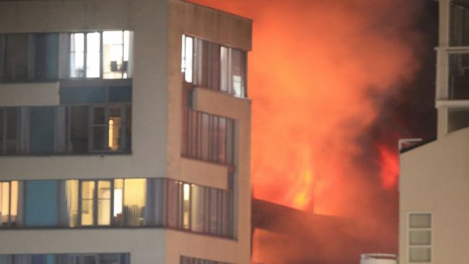 Fire at the car park