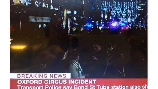 Màn hình BBC News về 'sự cố' chưa rõ nguyên nhân tại trung tâm London