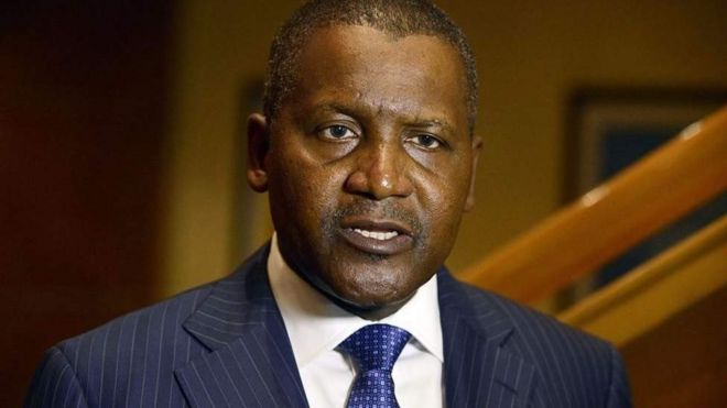 Dangote anaorodheshwa kuwa mtu tajiri zaidi Afrika