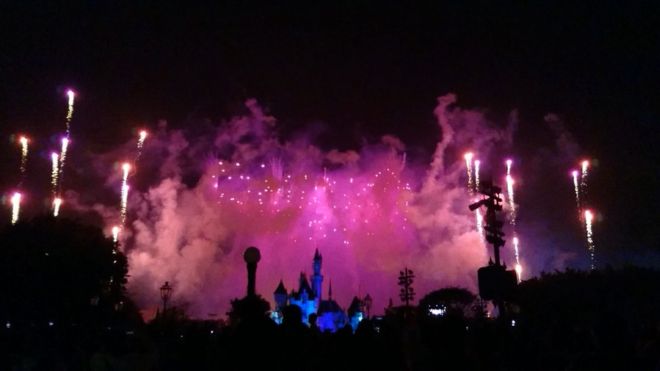 The luminous closing ceremony at Disneyland, Hong Kong