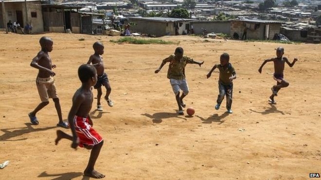 Image result for african children playing football